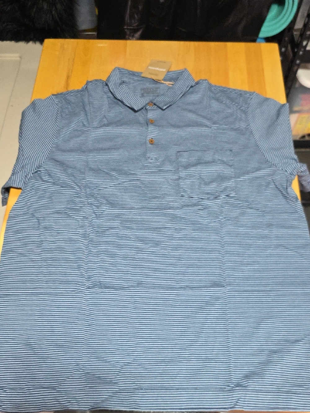 Patagonia Men's Light Blue Micro-Stripe Polo